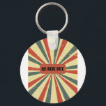 Retro Sunburst Memory | Faded Glory Revival Nyckelring<br><div class="desc">Den här designen visar en artikel - det är mer än bara en bild. Den inspirerade av mitten av århundradet poster konst, och den bakomliggande solnedgången framkallar en stark känsla av nostalgi. Den utblottade, plågade struktur ge ser ut att se ut som något som dras från en kartong med minnen,...</div>