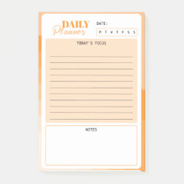 Retro Sunburst Mini Daglig Planerare Post-it Block