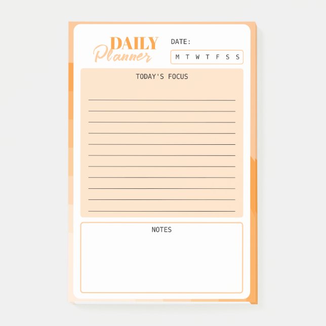 Retro Sunburst Mini Daglig Planerare Post-it Block (Framsida)