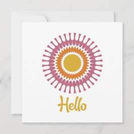 Retro Sunburst-platta anteckningskort i Lila och G