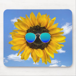 Retro Sunglass på solros Musmatta