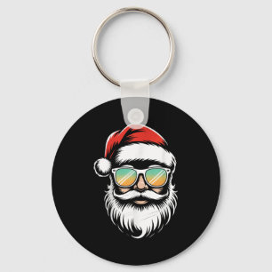 Retro Sungles Santa Ansikte jul Julafton Manar Boy Nyckelring