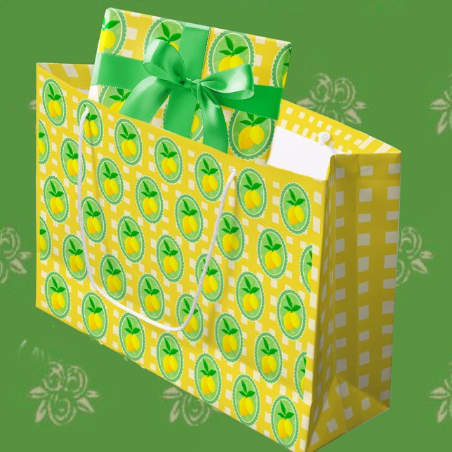 Retro Sunny Gult Lemons (Cheery all occasion gift wrap supplies!)