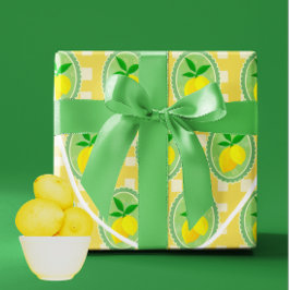 Retro Sunny Gult Lemons Presentpapper