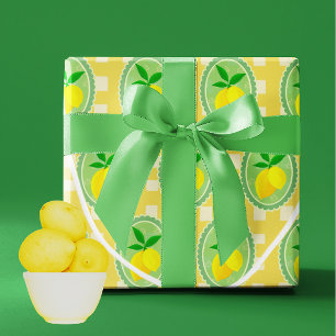 Retro Sunny Gult Lemons Presentpapper