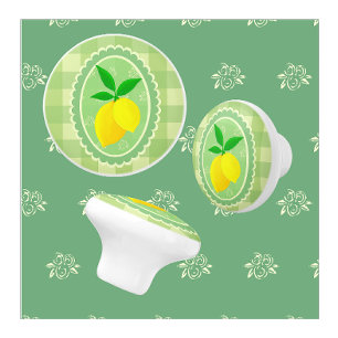 Retro Sunny Lemon Gult Vår Grönt Knopp