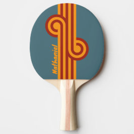 Retro Sunrise på Skiffer Loop med Namn Pingisracket