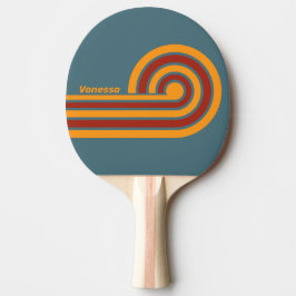 Retro Sunrise på Skifferränder med Namn Pingisracket