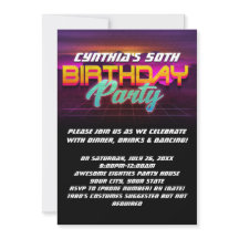 Retro Sunset 1980 s 80:e Födelsedagsfesten