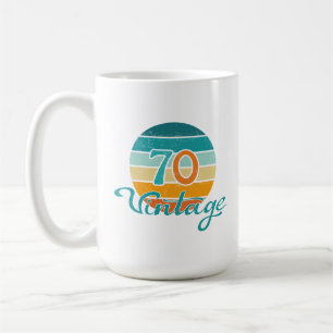 Retro Sunset 70 Vintage Disted Kaffemugg