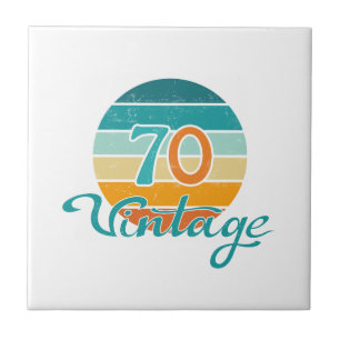 Retro Sunset 70 Vintage Disted Kakelplatta