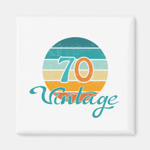 Retro Sunset 70 Vintage Disted Magnet