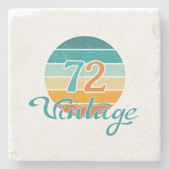 Retro Sunset 72 Vintage Distress Stenunderlägg (Framsidan)