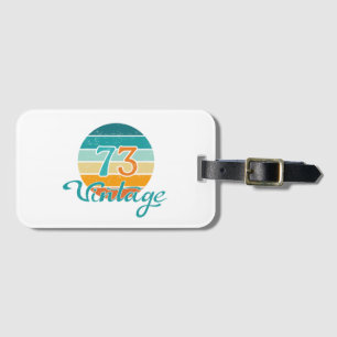 Retro Sunset 73 Vintage Disted Bagagebricka