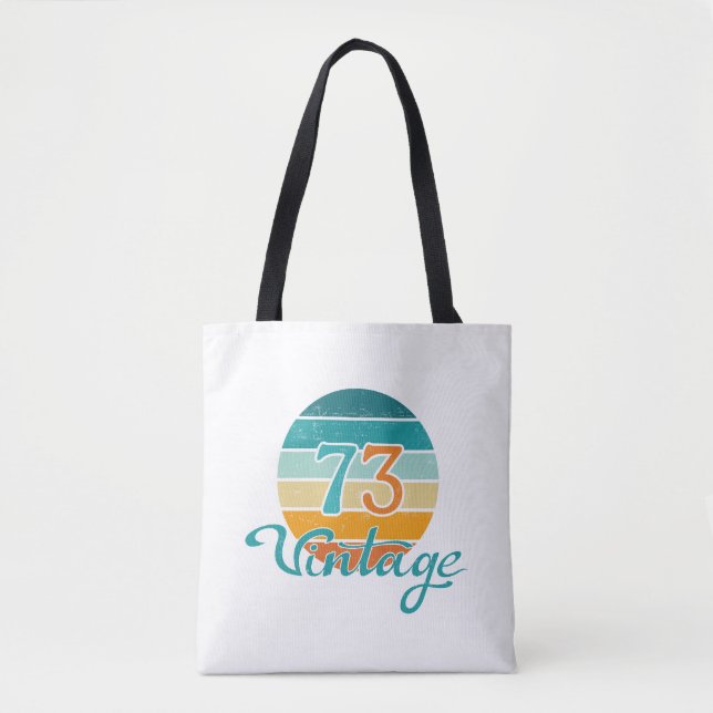 Retro Sunset 73 Vintage Disted Tygkasse (Framsida)