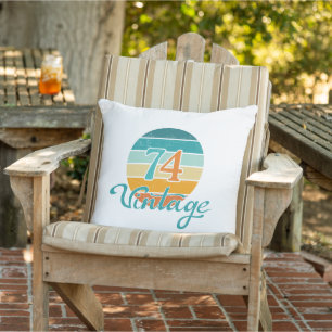 Retro Sunset 74 Vintage Distress Kudde