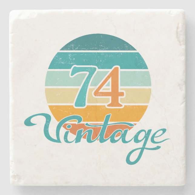 Retro Sunset 74 Vintage Distress Stenunderlägg (Framsidan)