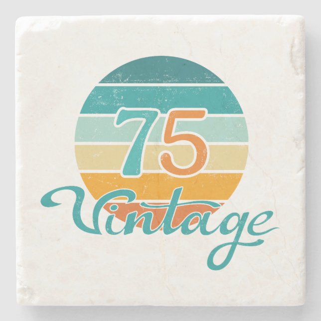 Retro Sunset 75 Vintage Distress Stenunderlägg (Framsidan)