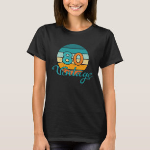 Retro Sunset 80 Vintagar Disted T Shirt
