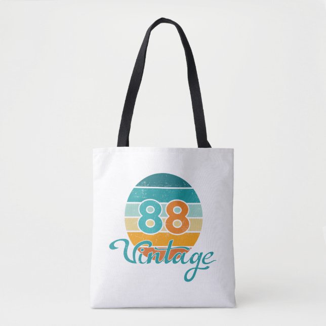 Retro Sunset 88 Vintage Distressed Tygkasse (Framsida)