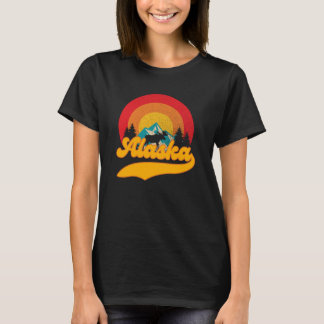 Retro Sunset Alaska Juneau Moose 0Berg T Shirt