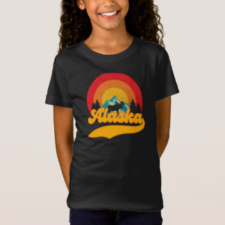 Retro Sunset Alaska Juneau Moose 0Mountains Vild T Shirt