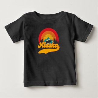 Retro Sunset Alaska Juneau Moose 0Mountains Vild T Shirt