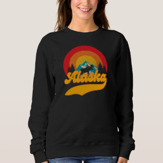 Retro Sunset Alaska Juneau Moose 0Mountains Vild T Shirt