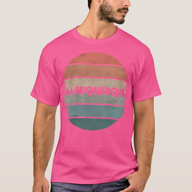 Retro Sunset Albuquerque T Shirt (Framsida)