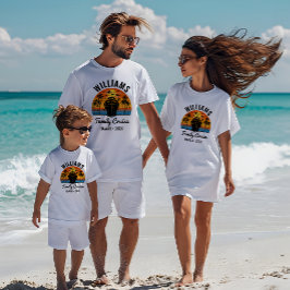 Retro Sunset Anpassningsbar Family Cruise Customiz T Shirt