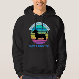 Retro Sunset, är din Dachshund också en sock? Hoodie