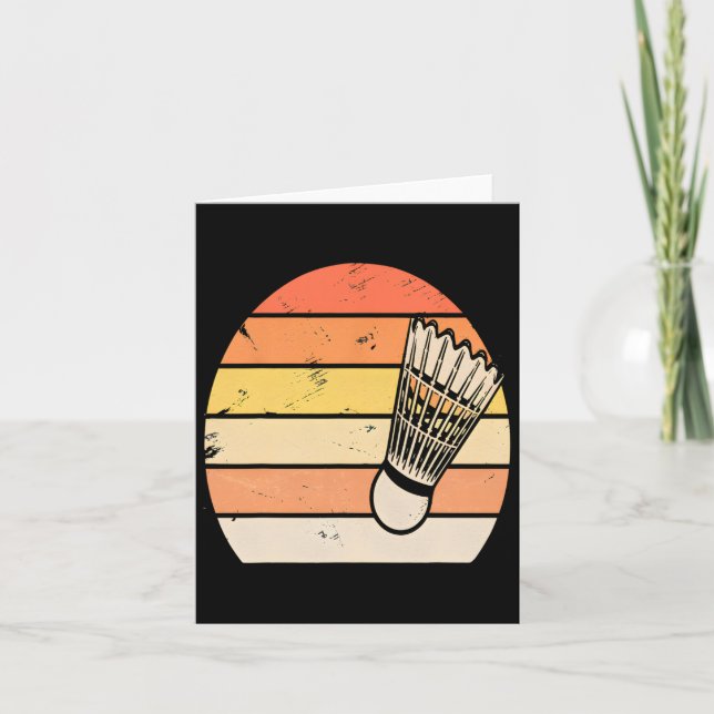 Retro Sunset Badminton Kort (Framsida)
