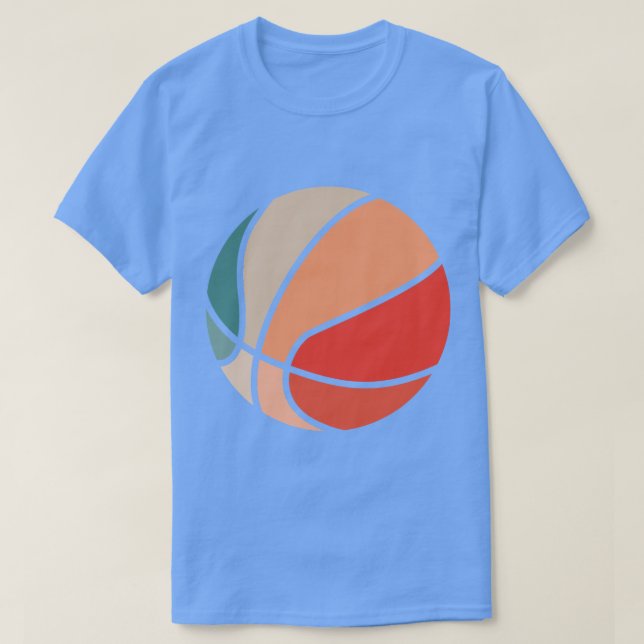 Retro Sunset Basketball Colorful T Shirt (Design framsida)