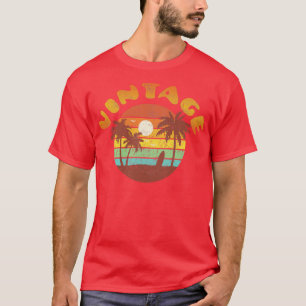 Retro Sunset Beach 80s T Shirt
