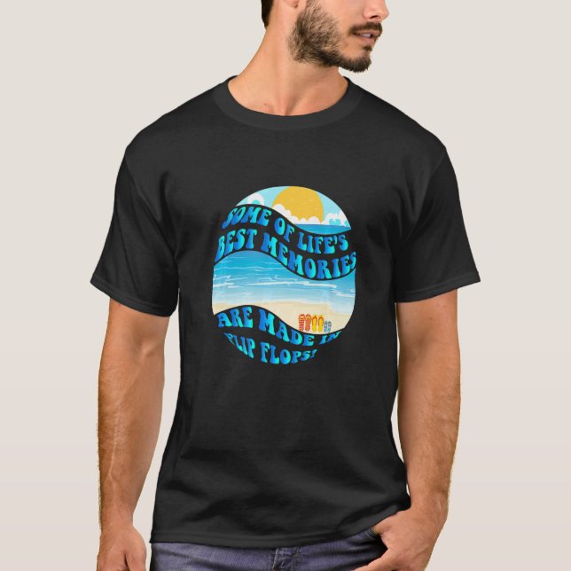 Retro Sunset Beach Vacation Matching Family Girls T Shirt (Framsida)