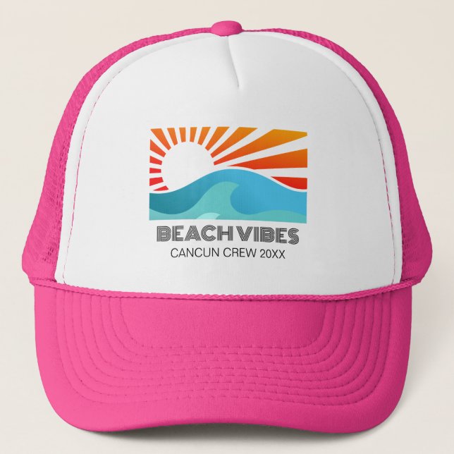 Retro Sunset Beach Vibes Vacation Summer Girl Resa Keps (Framsida)