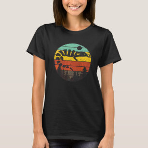 Retro Sunset Blue Tunga Skink Lizard Vintage T Shirt