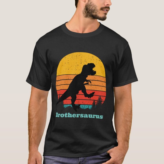 Retro Sunset Brothersaurus T Shirt (Framsida)