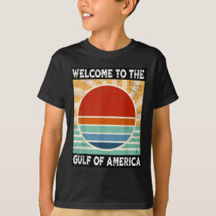 Retro Sunset Bukt of USA America Bukt of Mexico Pa T Shirt