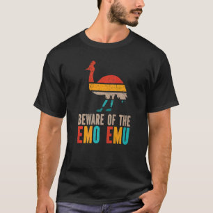 Retro Sunset Cassowary Emo Emu Pet Cassowary T Shirt