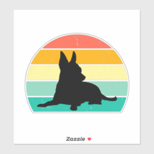Retro Sunset Chihuahua Sticker Klistermärken