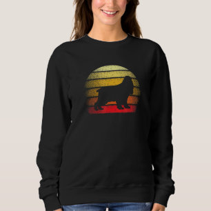 Retro Sunset Cocker Spain Hund Theme Design T Shirt
