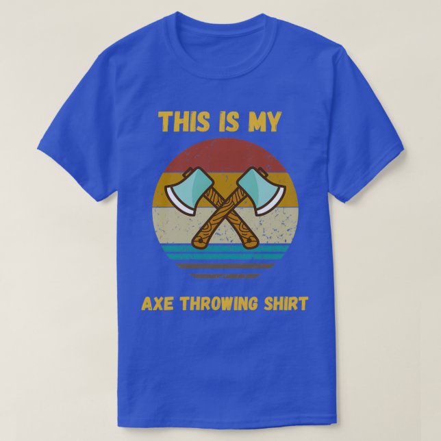 Retro Sunset Det här är min Ax Throwing ShirtFunny T Shirt (Design framsida)