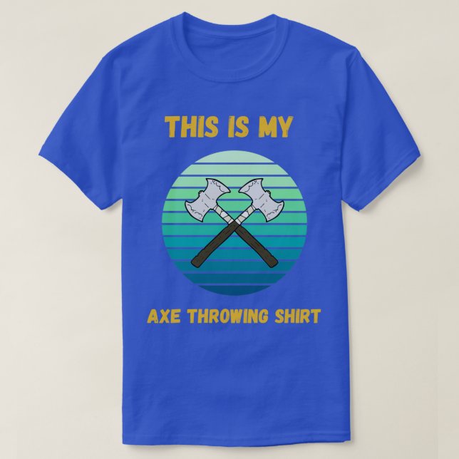 Retro Sunset Det här är min Ax Throwing ShirtFunny T Shirt (Design framsida)