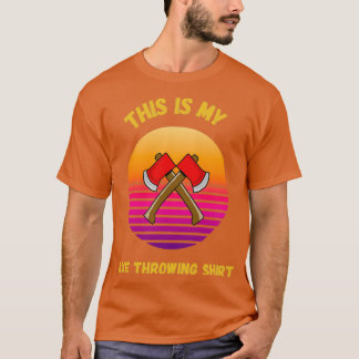 Retro Sunset Det här är min Ax Throwing ShirtFunny T Shirt