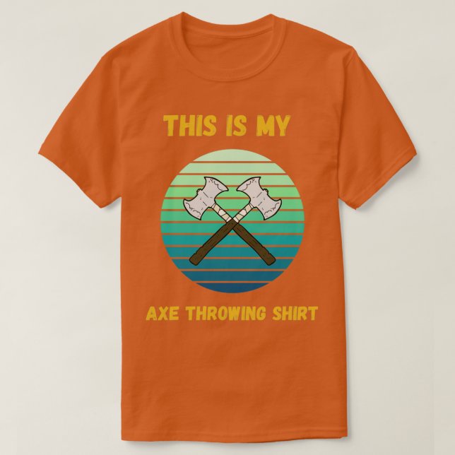 Retro Sunset Det här är min Ax Throwing ShirtFunny T Shirt (Design framsida)