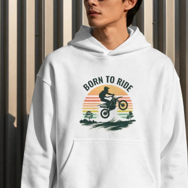 Retro Sunset Dirt Bike-förarens sweatshirt för mot (Skapare uppladdad)