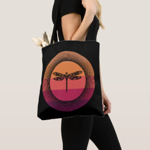 Retro Sunset Dragonfly Tygkasse