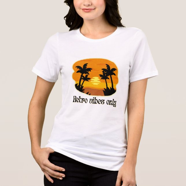 Retro Sunset Dreams T Shirt (Framsida)