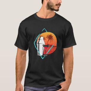 Retro Sunset Drink Bartender BarKeep Barman Cockta T Shirt